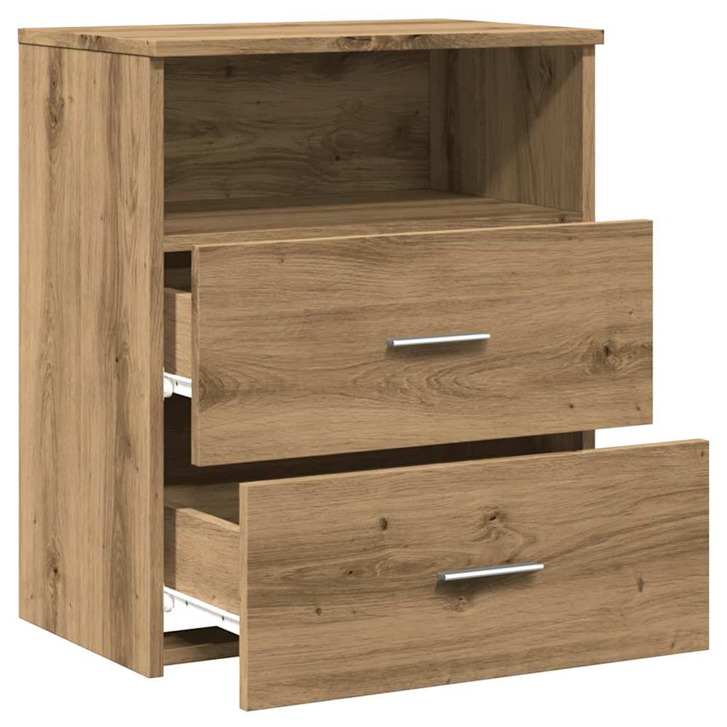 vidaXL Bedside Cabinet Artisan Oak 50x32x60cm Engineered Wood
