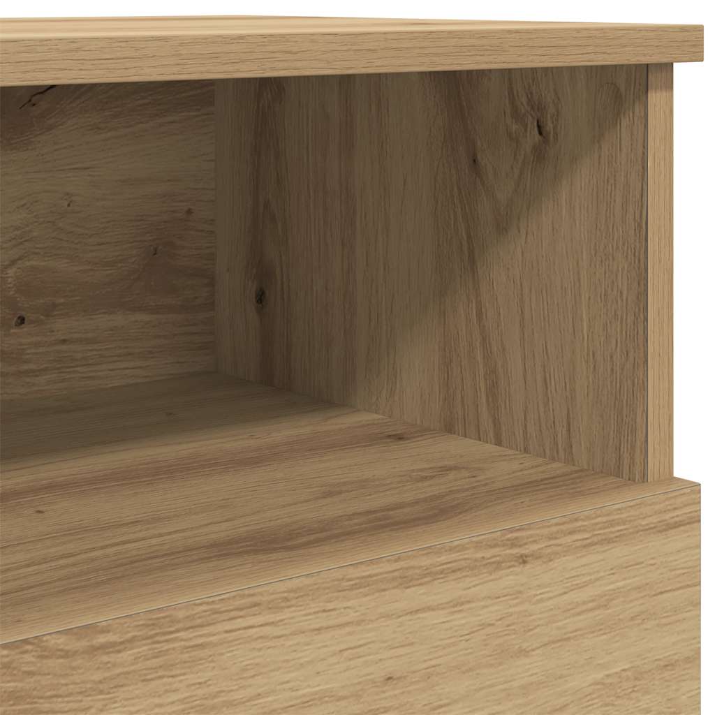 vidaXL Bedside Cabinet Artisan Oak 50x32x60cm Engineered Wood