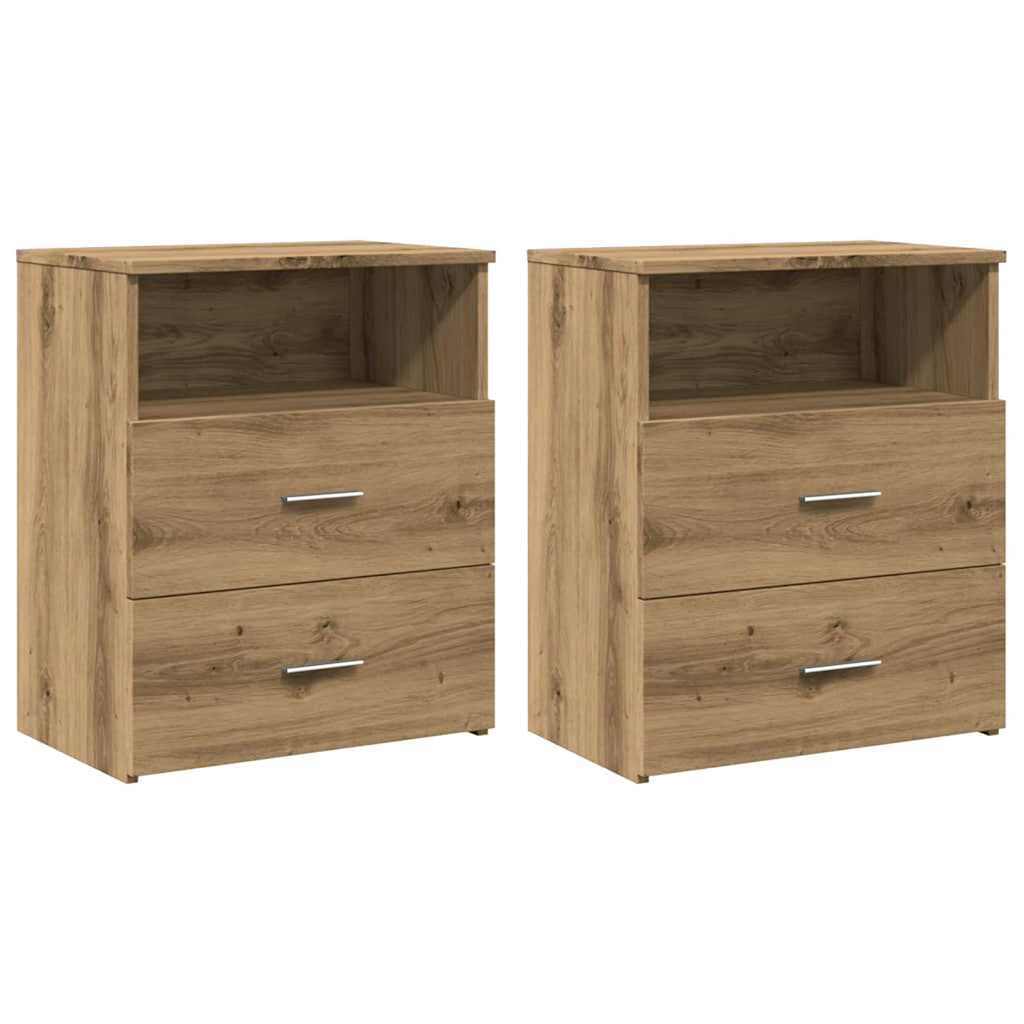 vidaXL Bedside Cabinets 2 pcs Artisan Oak 50x32x60cm Engineered Wood