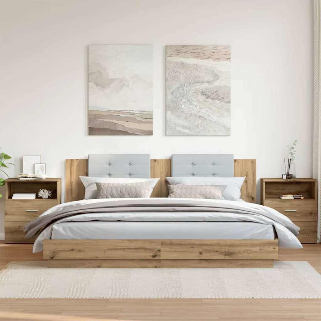 vidaXL Bedside Cabinets 2 pcs Artisan Oak 50x32x60cm Engineered Wood