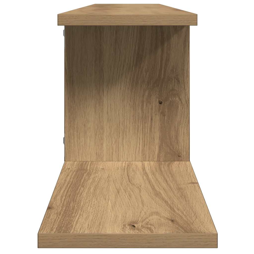 vidaXL Wall-Mounted TV Shelf Artisan Oak 125x18x23 cm Engineered Wood
