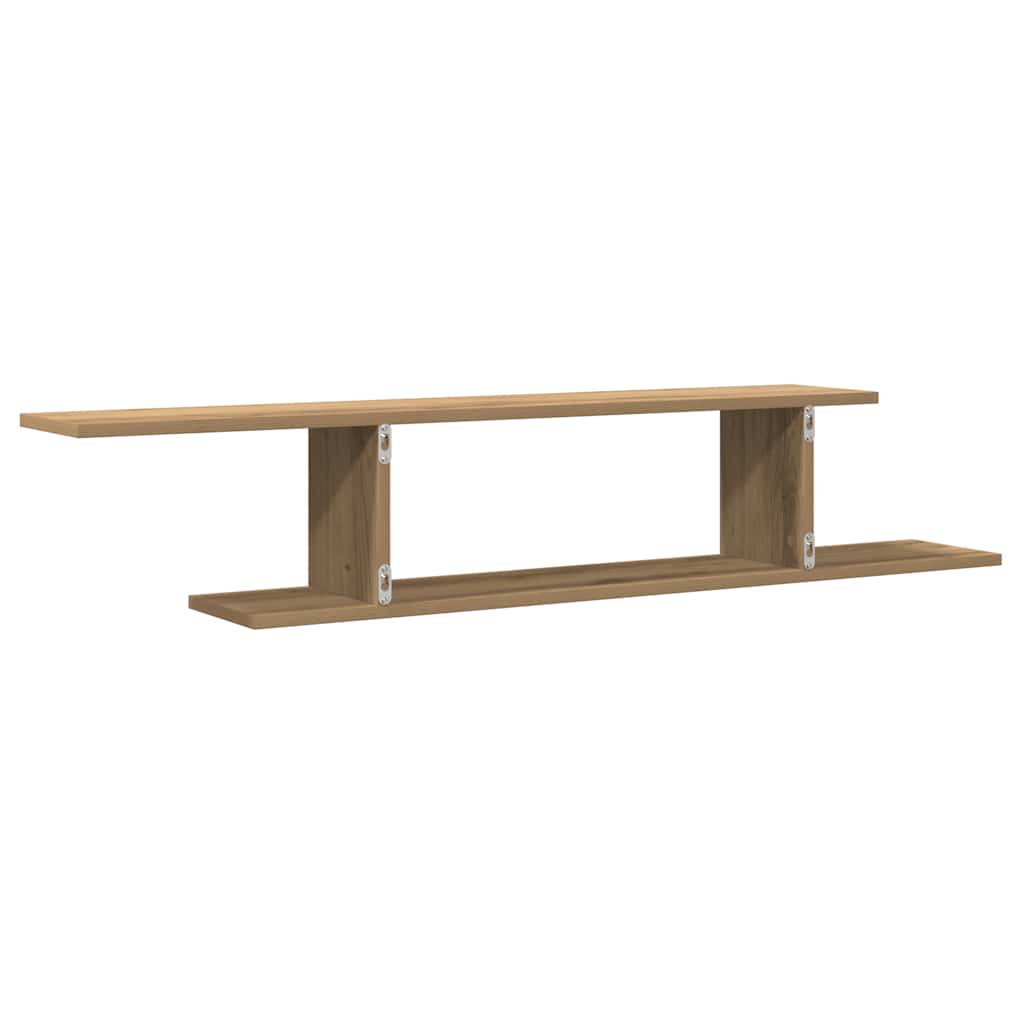 vidaXL Wall-Mounted TV Shelf Artisan Oak 125x18x23 cm Engineered Wood