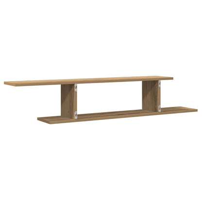 vidaXL Wall-Mounted TV Shelf Artisan Oak 125x18x23 cm Engineered Wood
