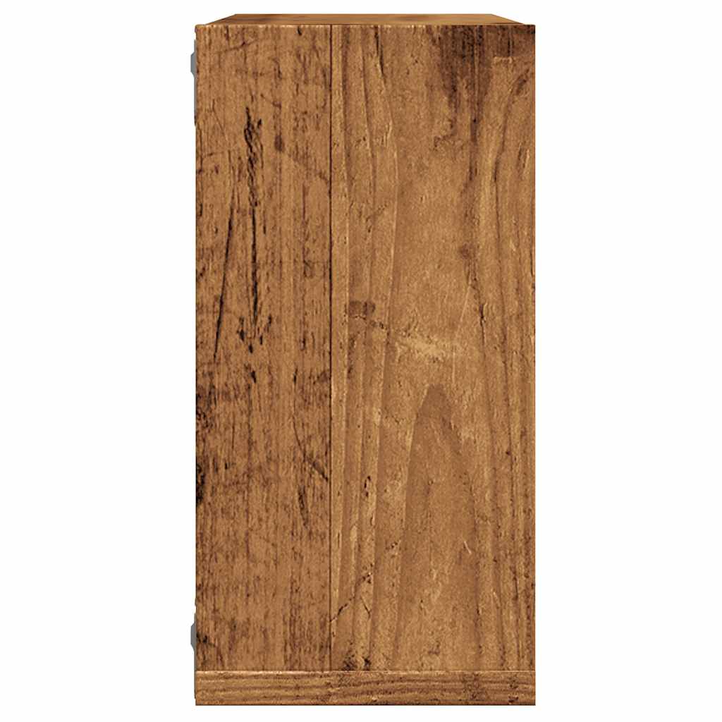 vidaXL Wall Cube Shelves 2 pcs Old Wood 30x15x30 cm Engineered Wood