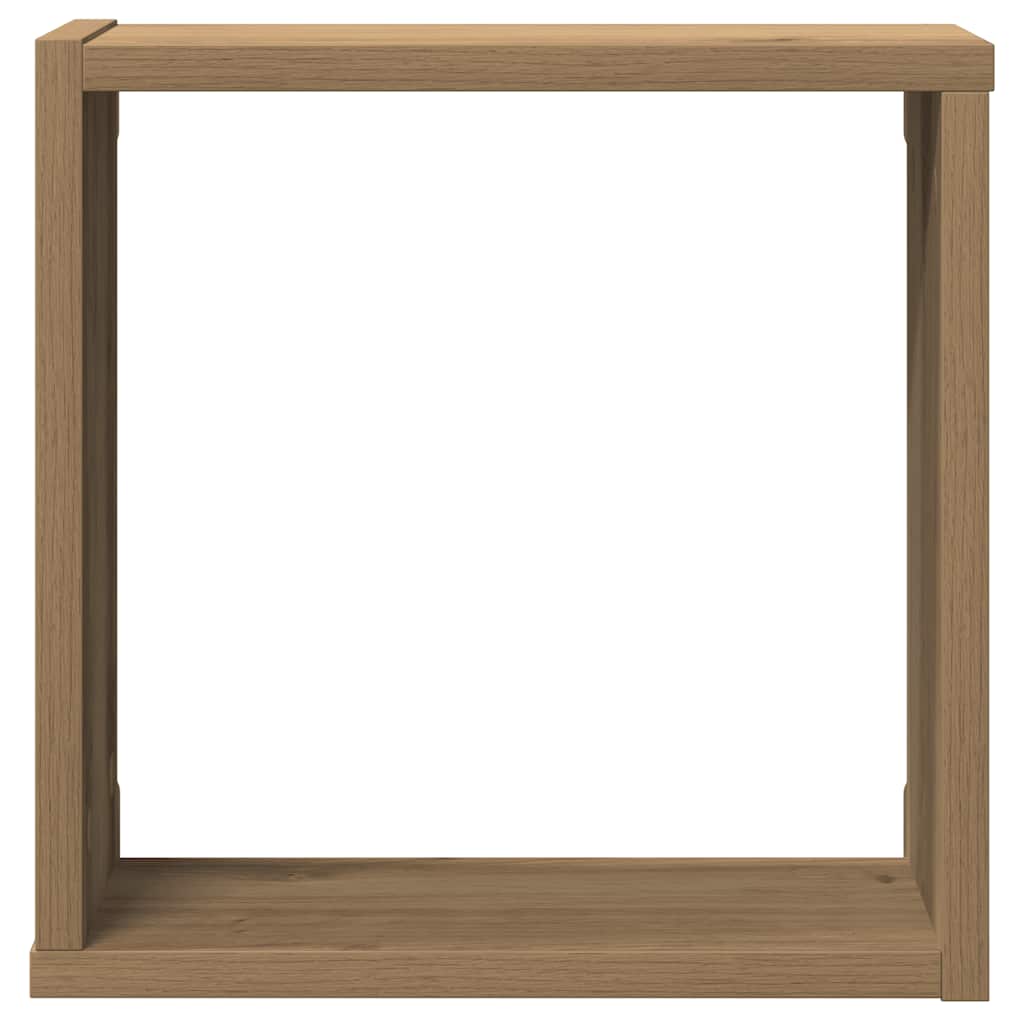 vidaXL Wall Cube Shelves 2 pcs Artisan Oak 30x15x30 cm Engineered Wood