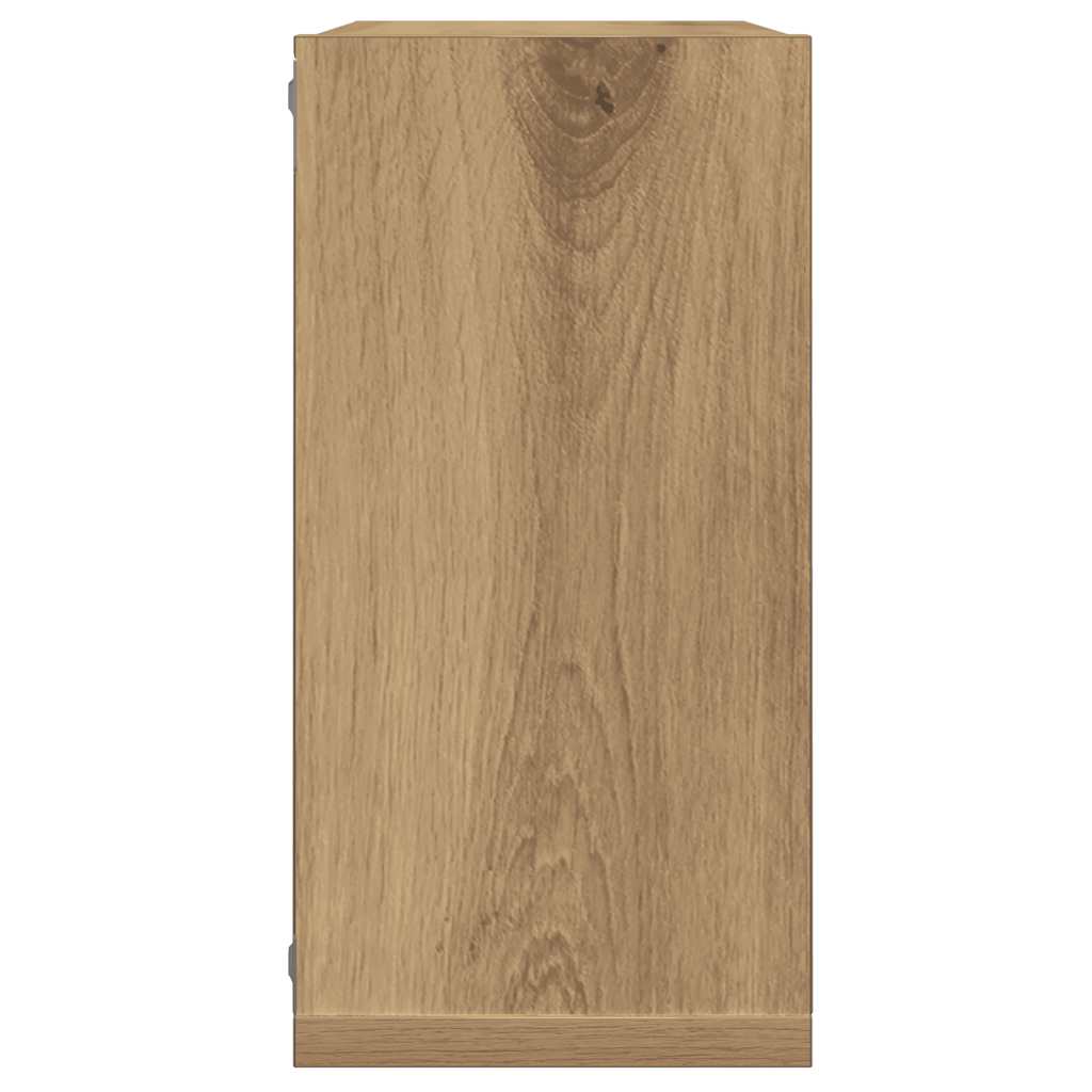 vidaXL Wall Cube Shelves 2 pcs Artisan Oak 30x15x30 cm Engineered Wood