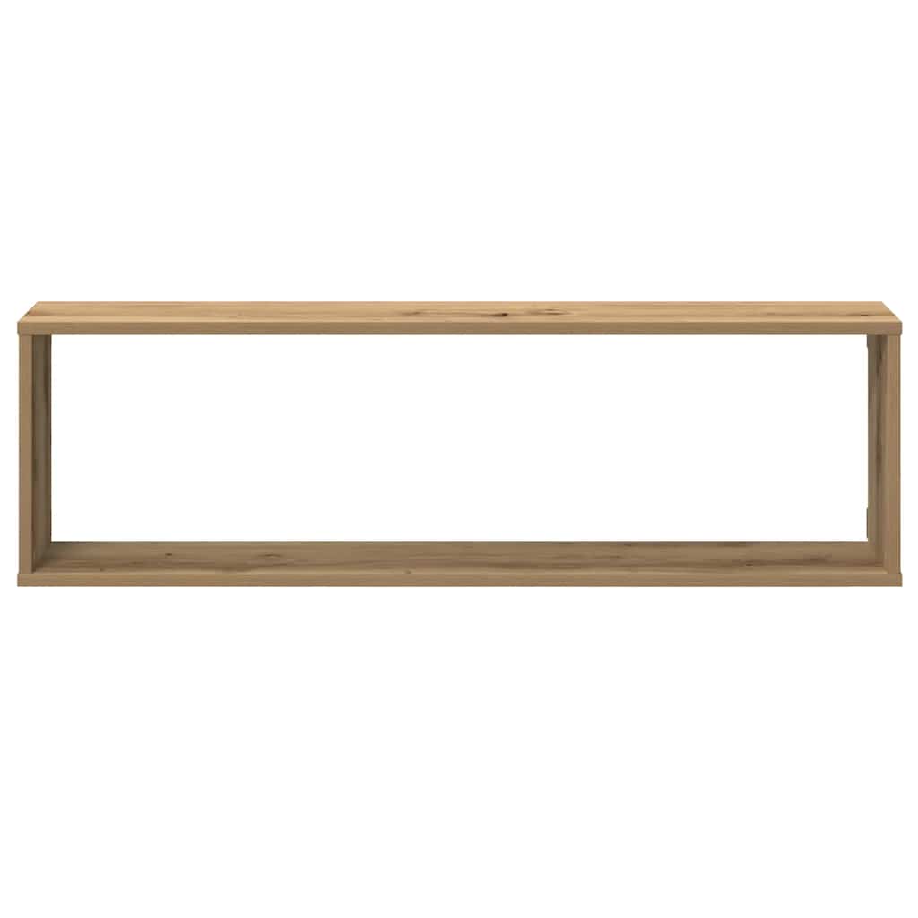 vidaXL Wall Cube Shelves 2 pcs Artisan Oak 100x15x30 cm Engineered Wood