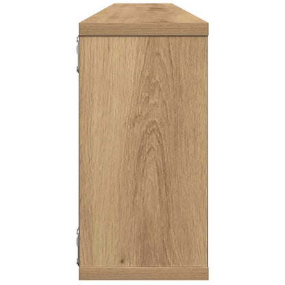 vidaXL Wall Cube Shelves 2 pcs Artisan Oak 100x15x30 cm Engineered Wood