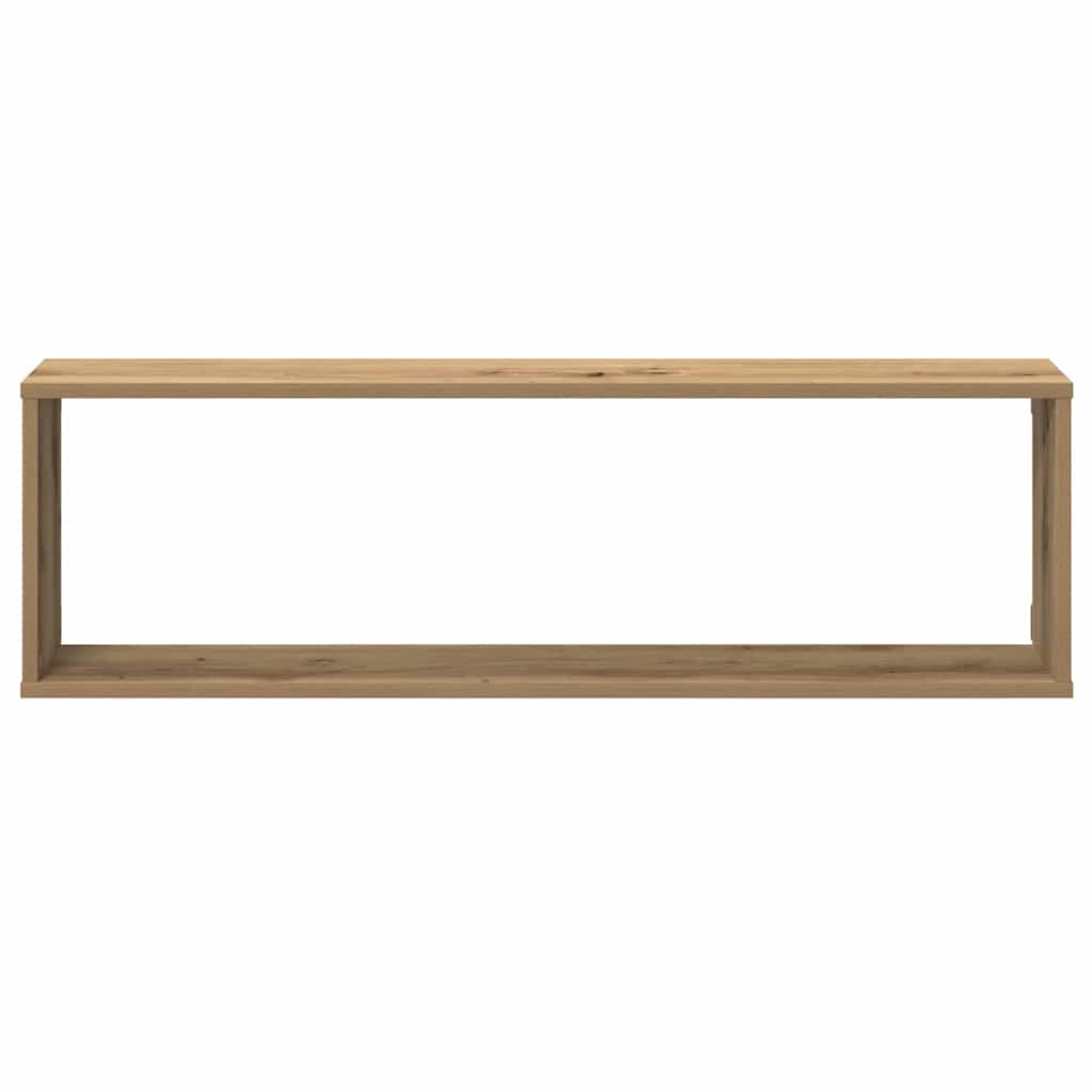 vidaXL Wall Cube Shelves 4 pcs Artisan Oak 100x15x30 cm Engineered Wood
