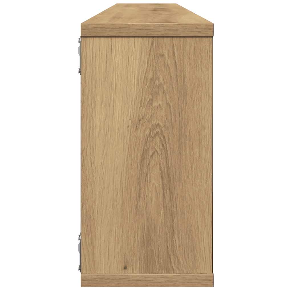 vidaXL Wall Cube Shelves 4 pcs Artisan Oak 100x15x30 cm Engineered Wood