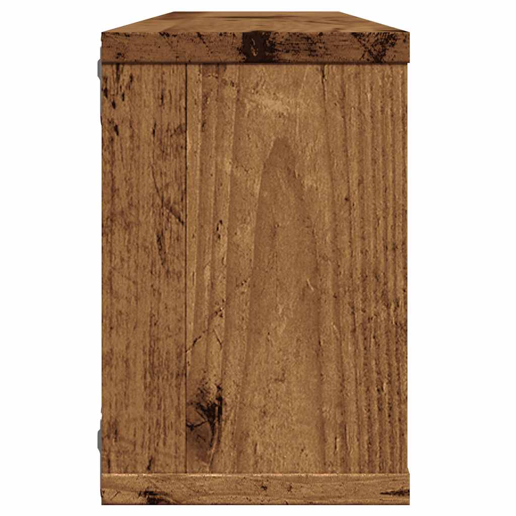 vidaXL Wall Cube Shelves 4 pcs Old Wood 60x15x23 cm Engineered Wood