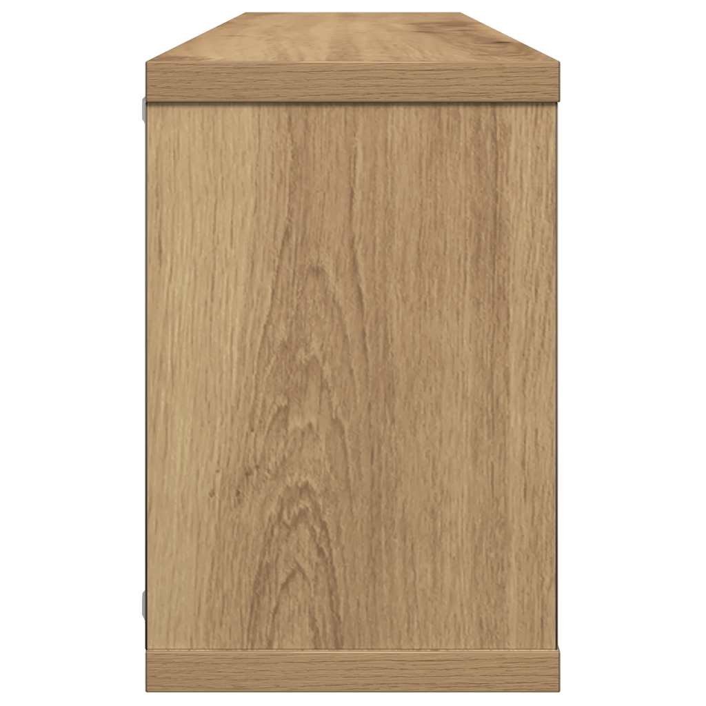 vidaXL Wall Cube Shelves 2 pcs Artisan Oak 60x15x23 cm Engineered Wood