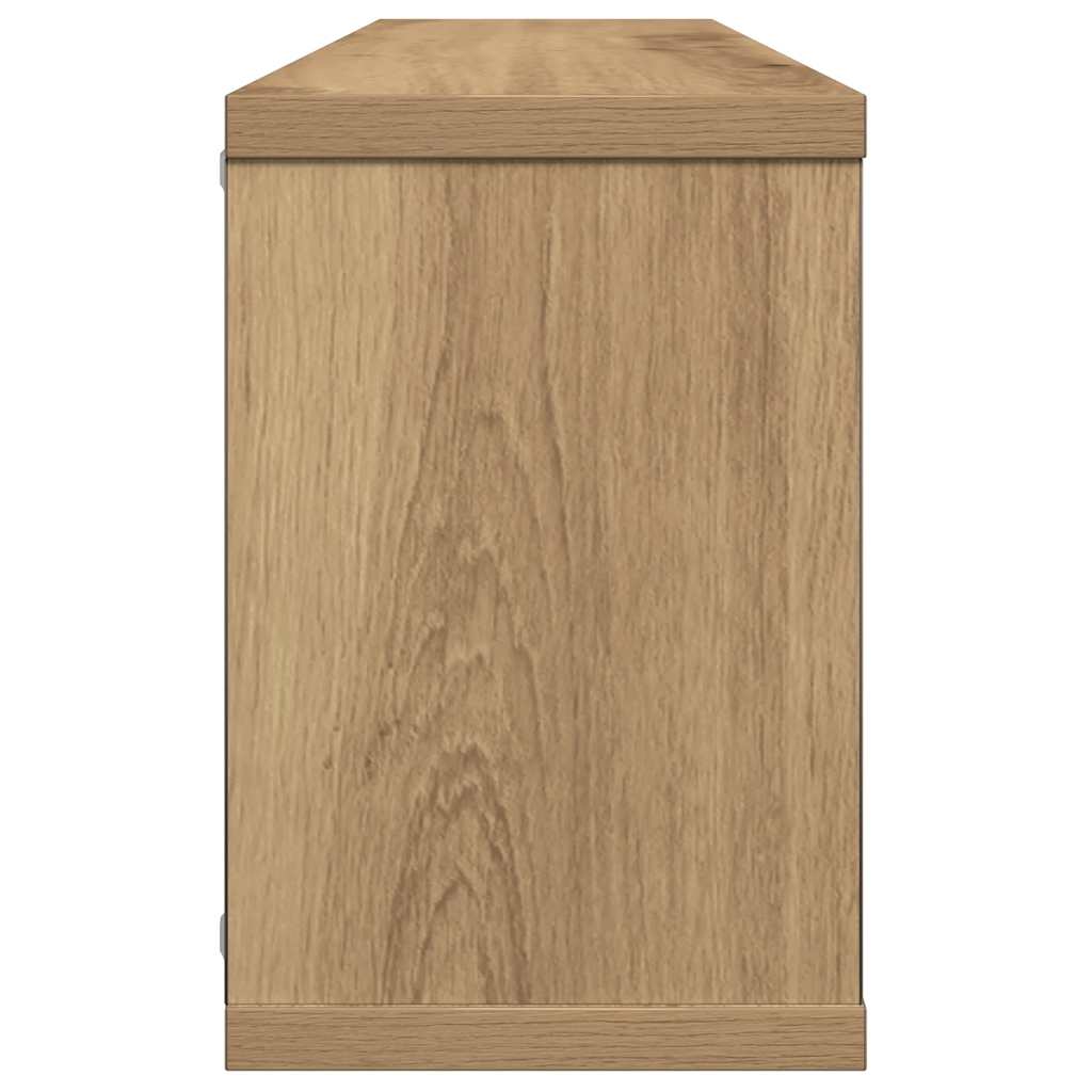vidaXL Wall Cube Shelves 4 pcs Artisan Oak 60x15x23 cm Engineered Wood