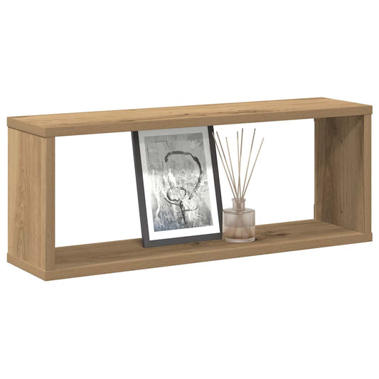 vidaXL Wall Cube Shelves 4 pcs Artisan Oak 60x15x23 cm Engineered Wood