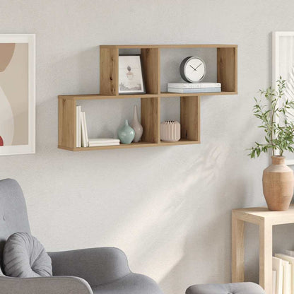 vidaXL Wall Shelf Artisan Oak 100x18x53 cm Engineered Wood