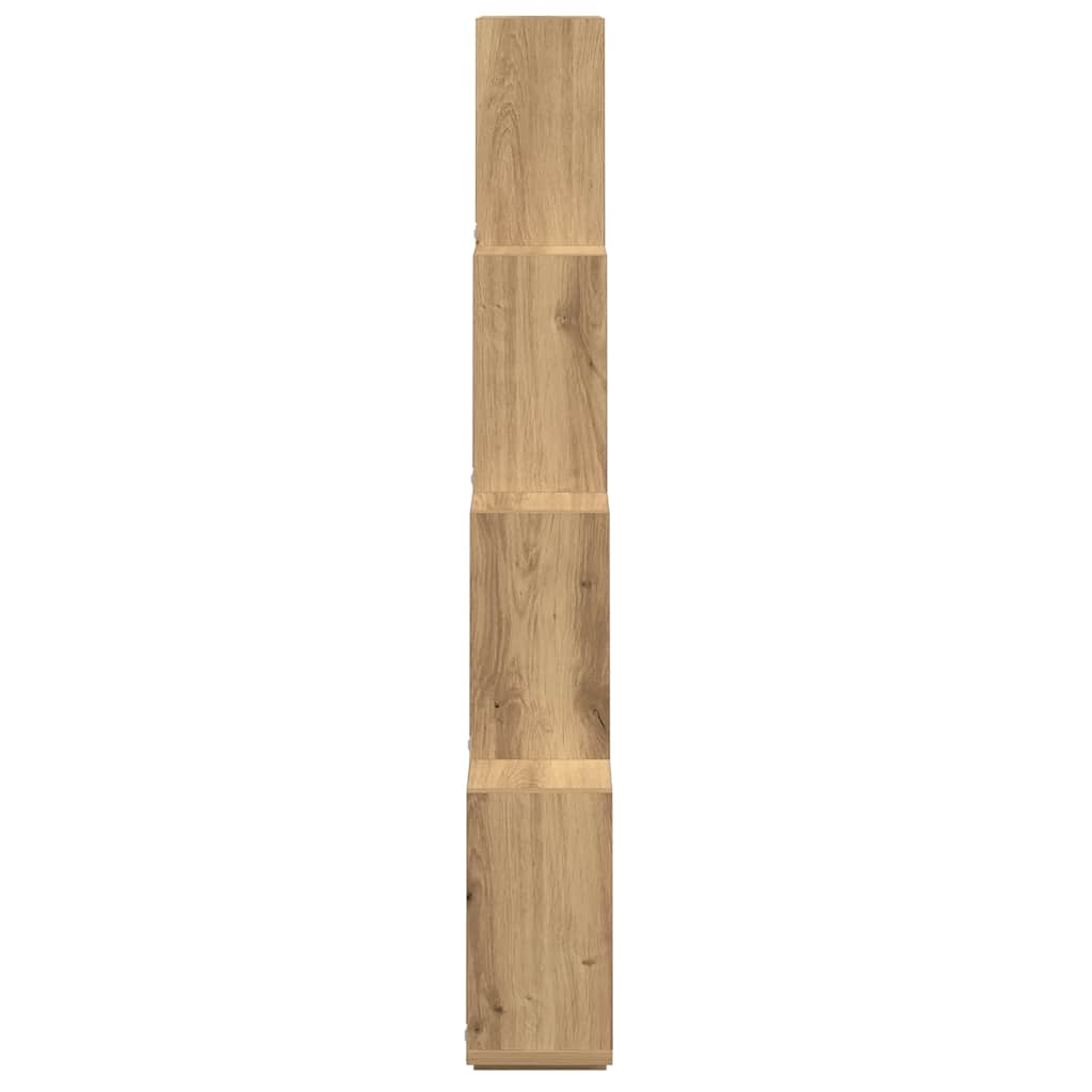 vidaXL Wall Cube Shelf Artisan Oak 90x15x119.5 cm Engineered Wood