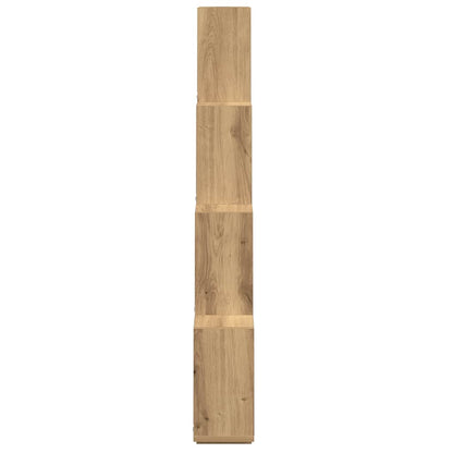 vidaXL Wall Cube Shelf Artisan Oak 90x15x119.5 cm Engineered Wood