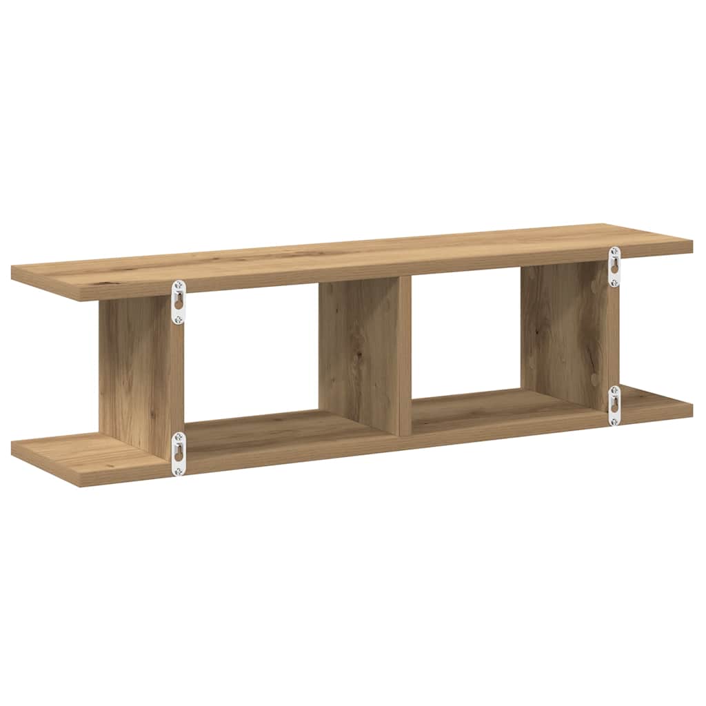 vidaXL Wall Shelves 2 pcs Artisan Oak 75x18x20 cm Engineered Wood