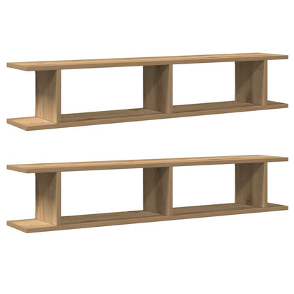 vidaXL Wall Shelves 2 pcs Artisan Oak 105x18x20 cm Engineered Wood
