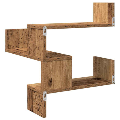 vidaXL Wall Shelf Wall-Mounted Old Wood 40 x 40 x 49.5 cm