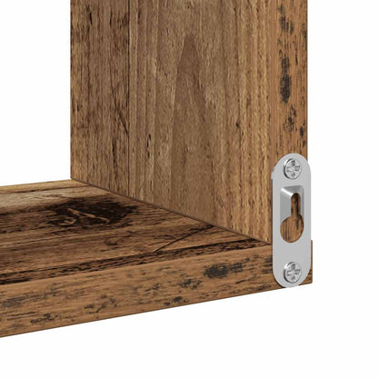 vidaXL Wall Shelf Wall-Mounted Old Wood 40 x 40 x 49.5 cm