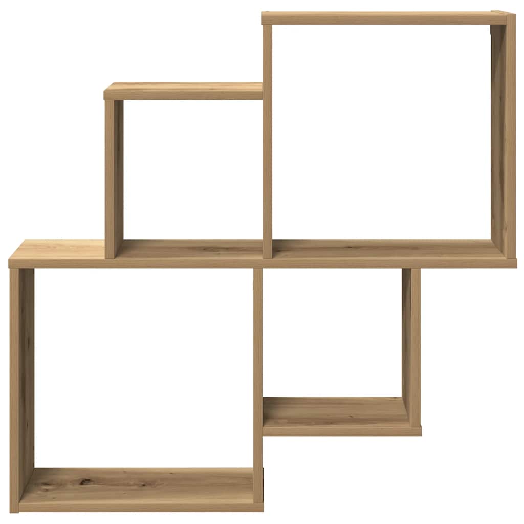 vidaXL Wall Shelf Artisan Oak 80x15x78.5 cm Engineered Wood