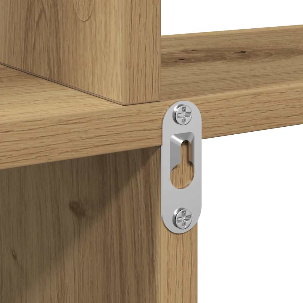 vidaXL Wall Shelf Artisan Oak 80x15x78.5 cm Engineered Wood