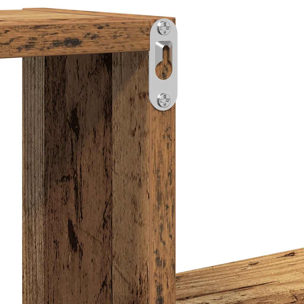 vidaXL Wall Shelves 2 pcs Old Wood 100x15x20 cm Engineered Wood