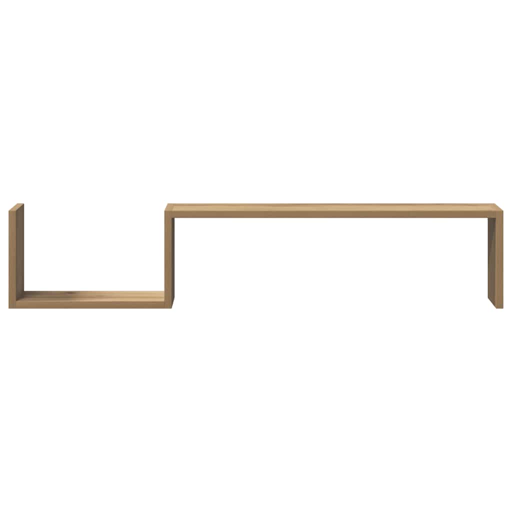 vidaXL Wall Shelves 2 pcs Artisan Oak 100x15x20 cm Engineered Wood