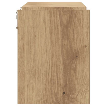 vidaXL Wall Shelves 2 pcs Artisan Oak 100x15x20 cm Engineered Wood