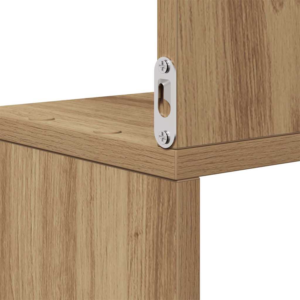 vidaXL Wall Corner Shelf Artisan Oak 20x20x127.5 cm Engineered Wood