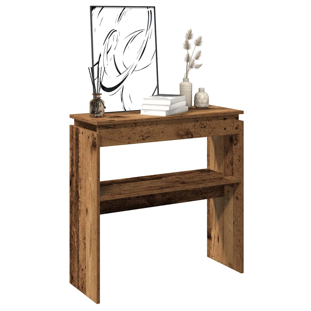 vidaXL Console Table Old Wood 80x30x80 cm Engineered Wood
