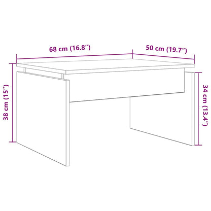 vidaXL Coffee Table Old Wood 68x50x38 cm Engineered Wood