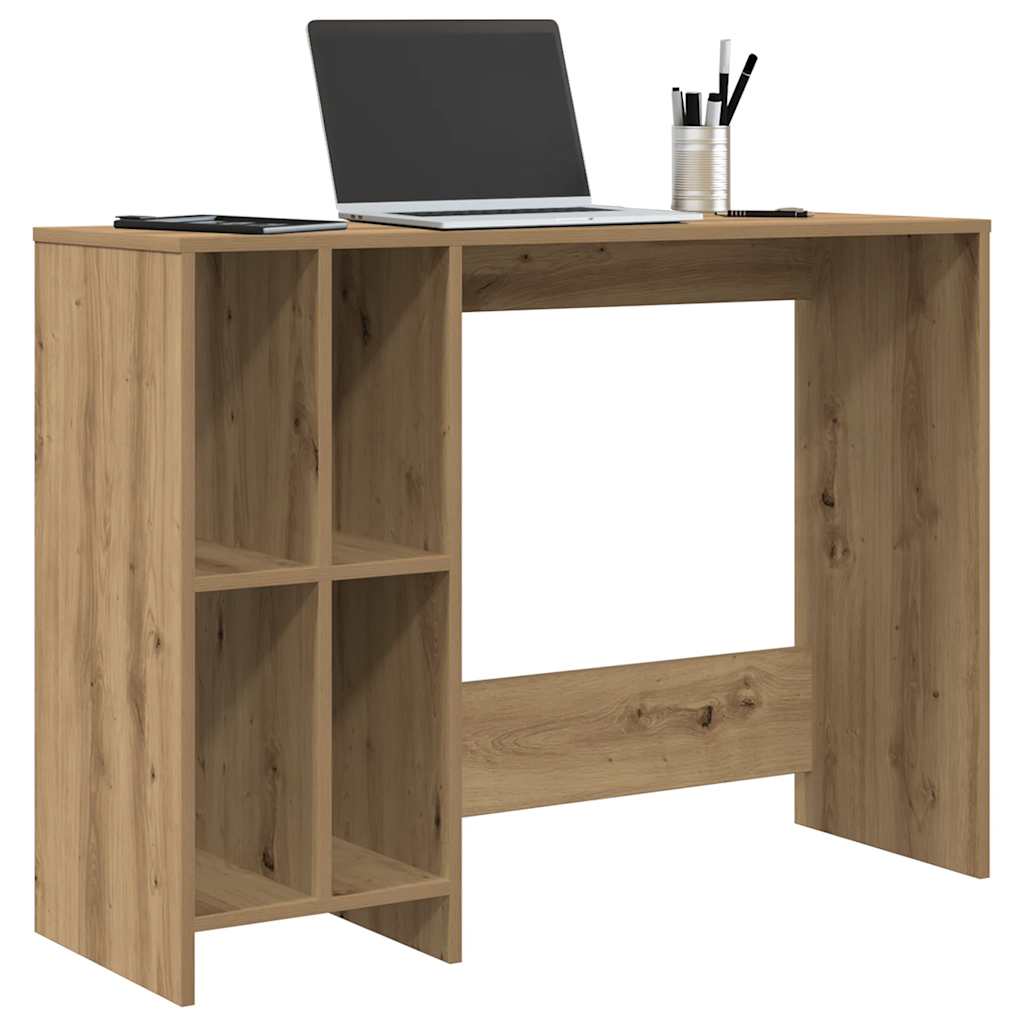 vidaXL Desk Artisan Oak 102.5x35x75 cm Engineered Wood