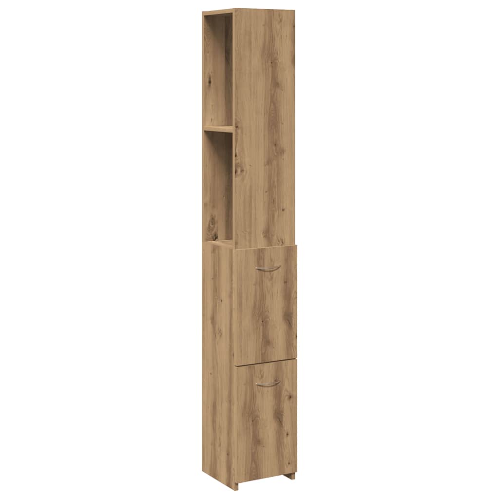 vidaXL Bathroom Cabinet Artisan Oak 25x25x170 cm Engineered Wood
