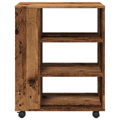 vidaXL Rolling Cabinet Old Wood 60x35x75 cm Engineered Wood