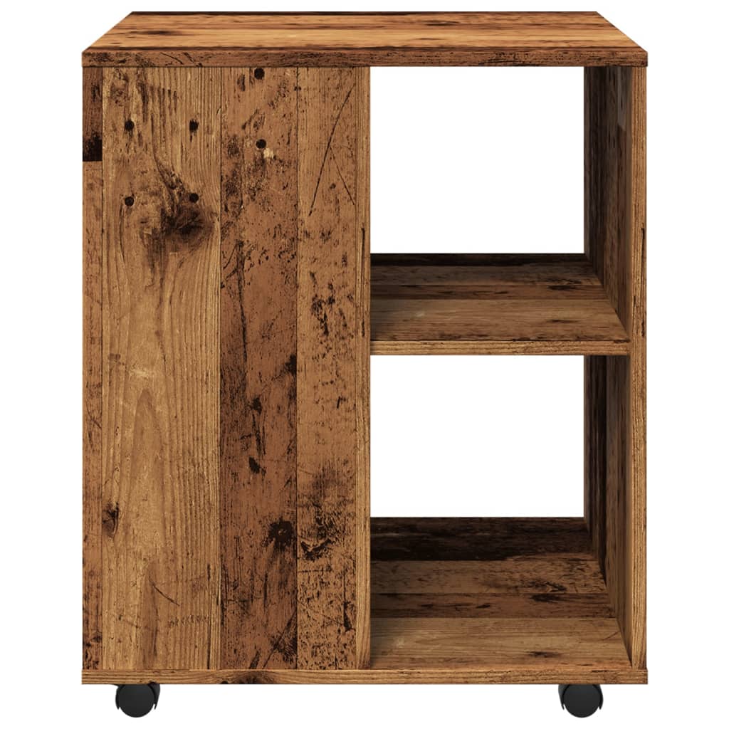 vidaXL Rolling Cabinet Old Wood 60x53x72 cm Engineered Wood