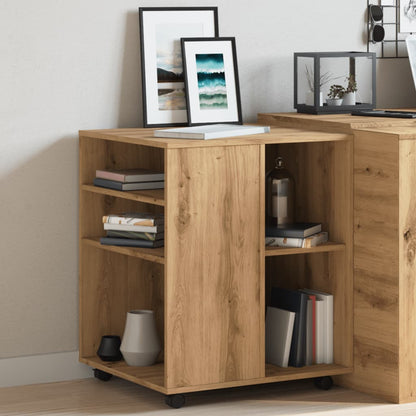 vidaXL Rolling Cabinet Artisan Oak 60x53x72 cm Engineered Wood