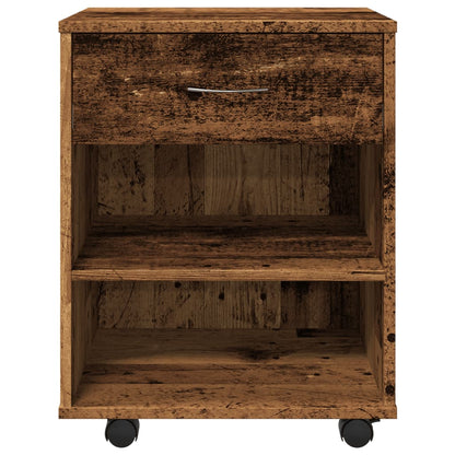 vidaXL Rolling Cabinet Old Wood 46x36x59 cm Engineered Wood