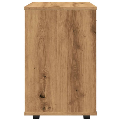 vidaXL Rolling Cabinet Artisan Oak 46x36x59 cm Engineered Wood