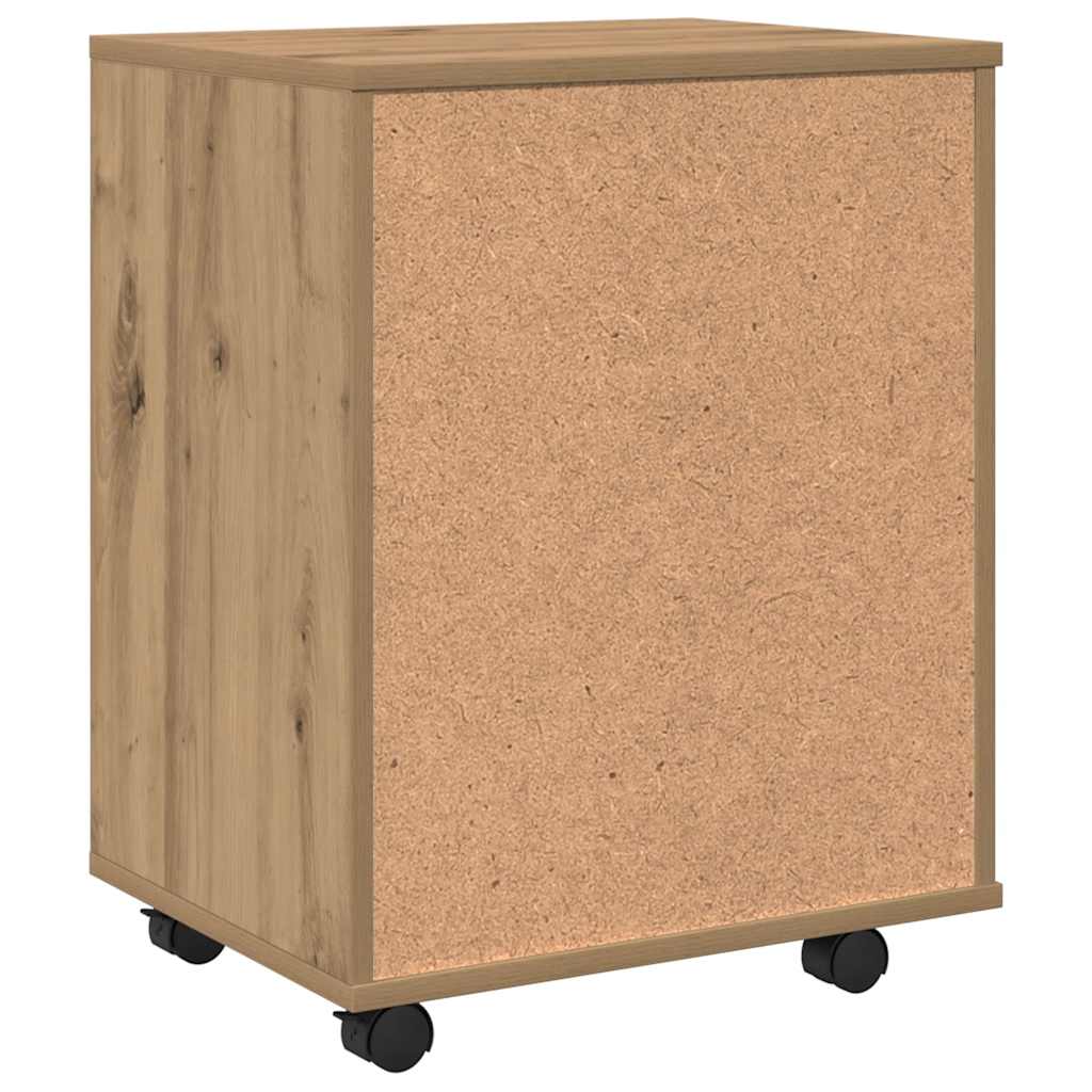 vidaXL Rolling Cabinet Artisan Oak 46x36x59 cm Engineered Wood