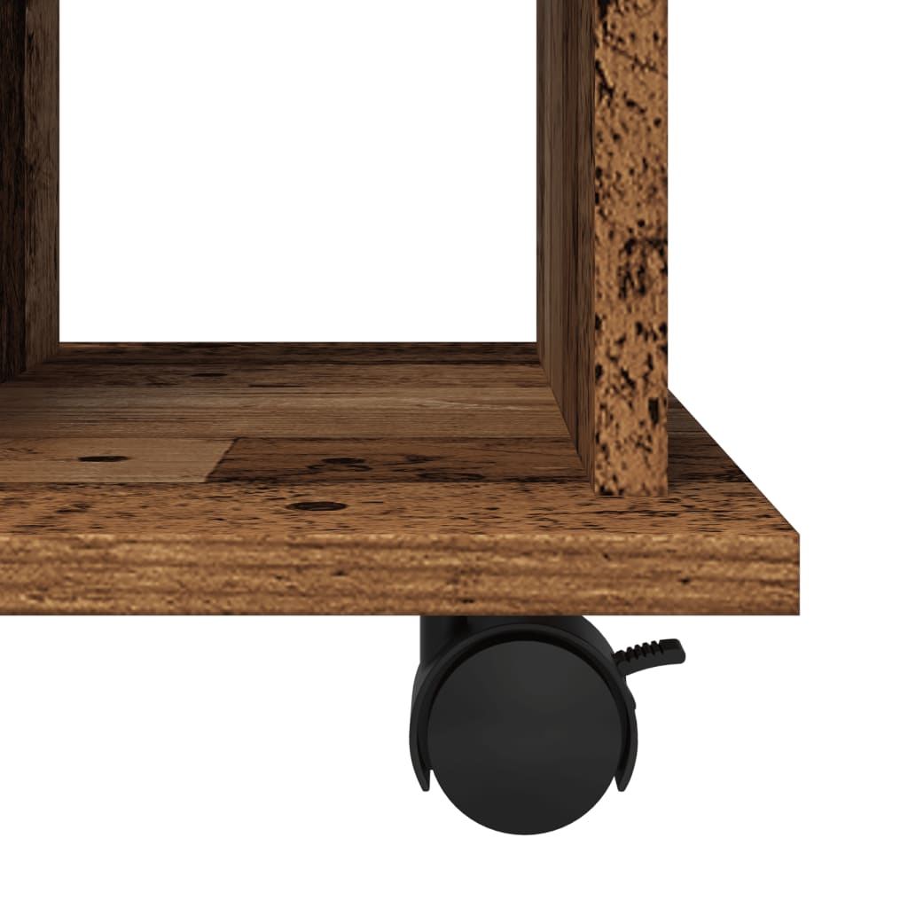 vidaXL Rolling Cabinet Old Wood 60x45x60 cm Engineered Wood