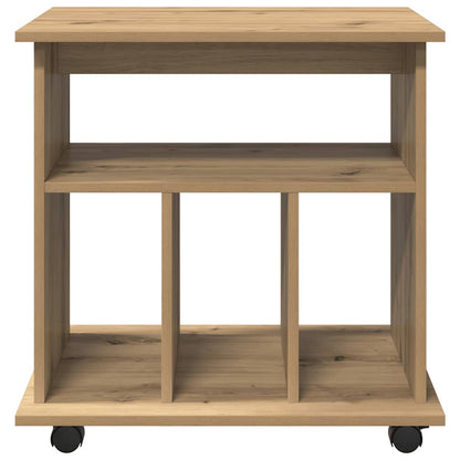 vidaXL Rolling Cabinet Artisan Oak 60x45x60 cm Engineered Wood