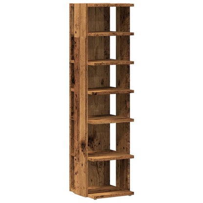 vidaXL Shoe Cabinet Old Wood 28x27x102 cm Engineered Wood
