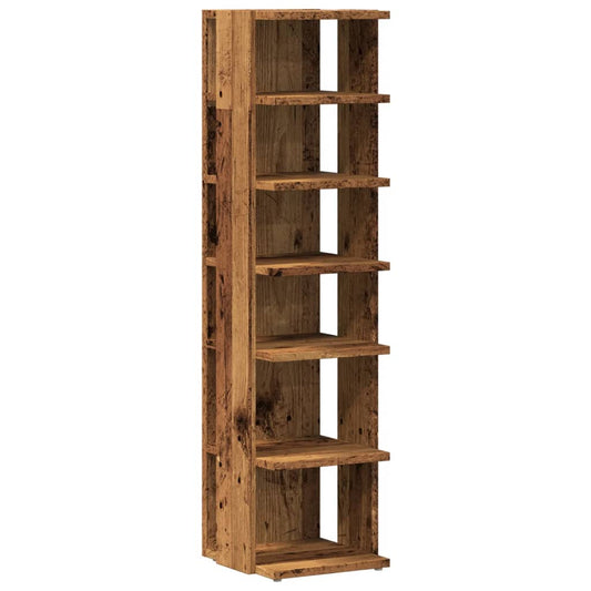 vidaXL Shoe Cabinet Old Wood 28x27x102 cm Engineered Wood
