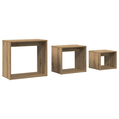 vidaXL Nesting Tables 3 pcs Artisan Oak Engineered Wood
