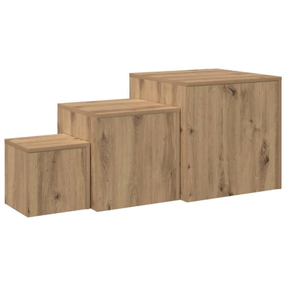 vidaXL Side Tables 3 pcs Artisan Oak Engineered Wood