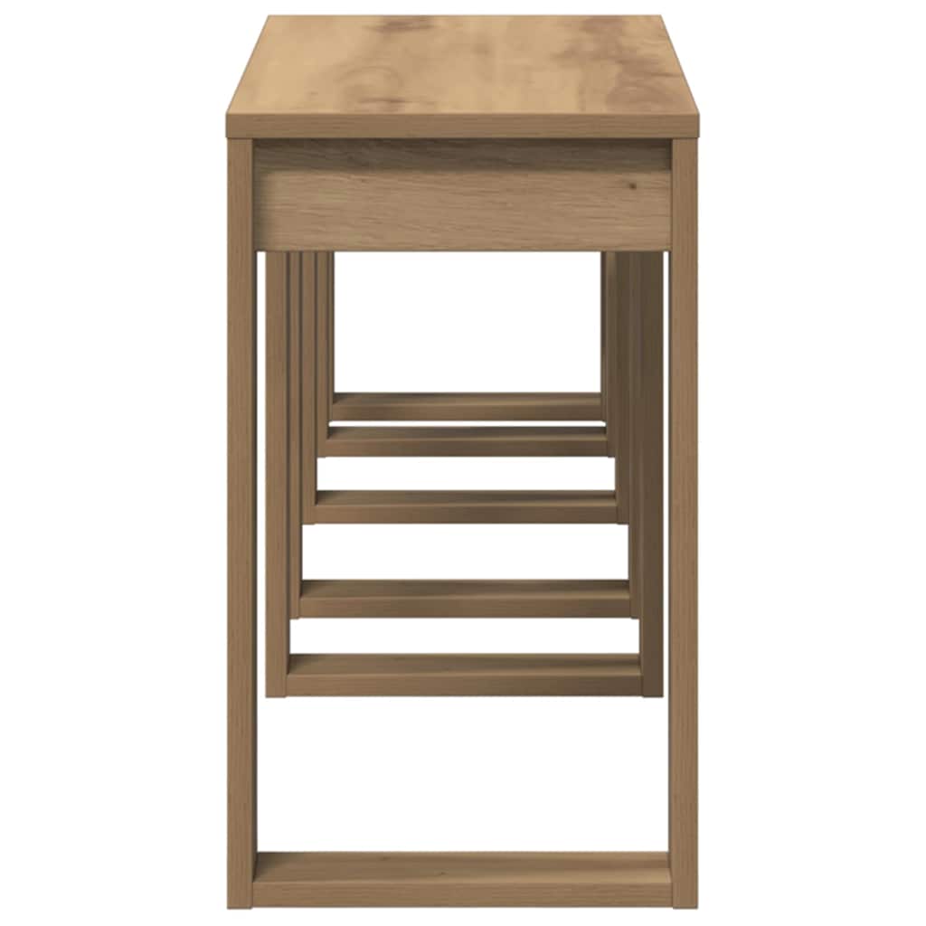 vidaXL Nest of Tables 3 pcs Artisan Oak Engineered Wood