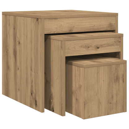 vidaXL Nesting Tables 3 pcs Artisan Oak Engineered Wood