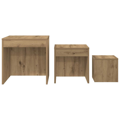 vidaXL Nesting Tables 3 pcs Artisan Oak Engineered Wood
